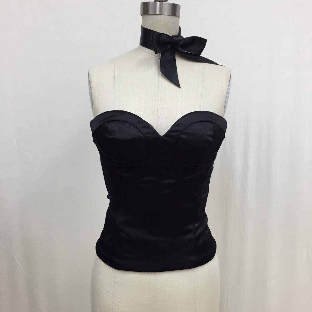 Bebe Black Corset Top